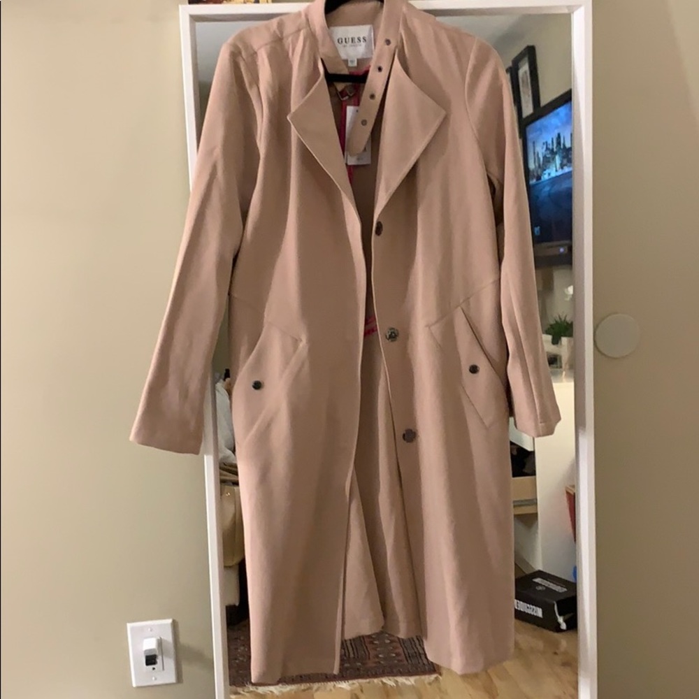 GUESS pink trench